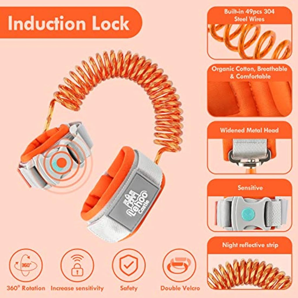 Lehoo Castle Toddler Reins – Anti Lost Wrist Link with Magnetic Lock