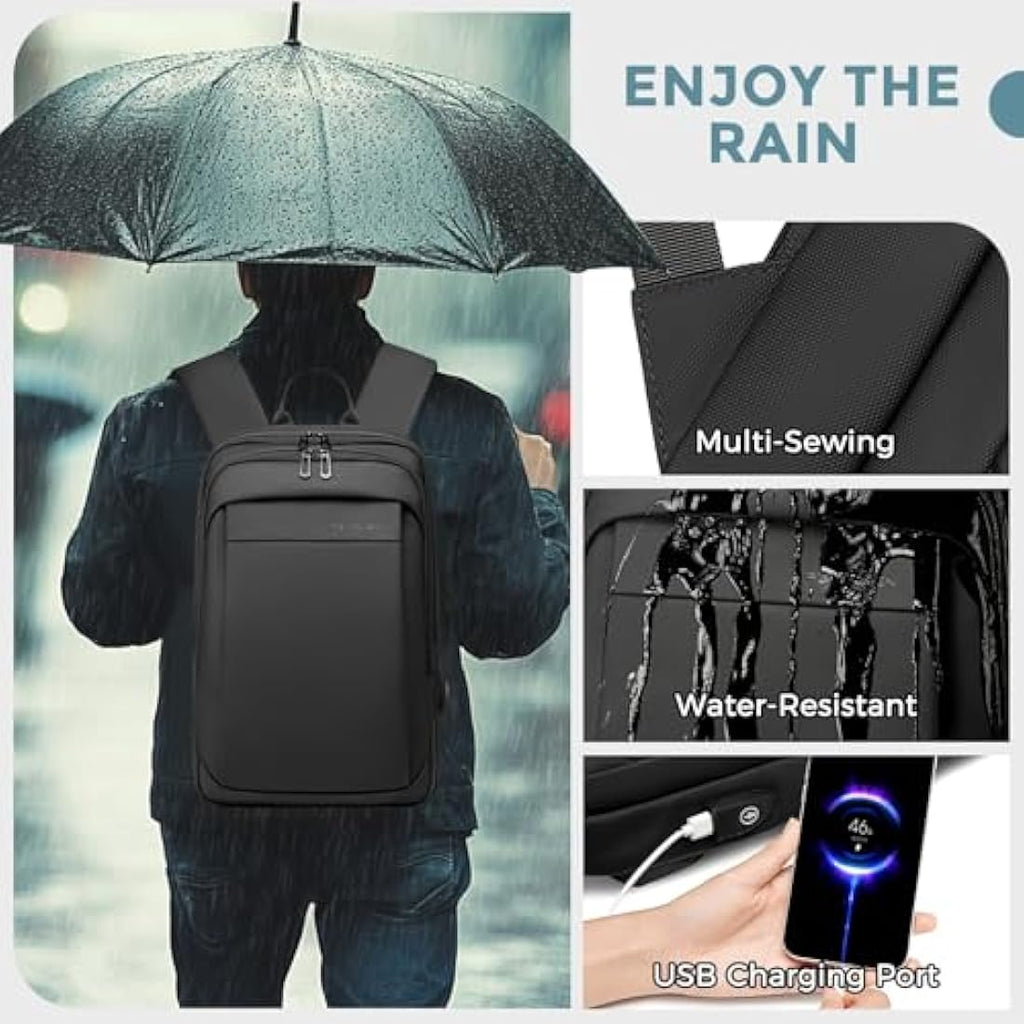 Fenruien 15.6 Inch Laptop Backpack | Waterproof Business Travel Bag