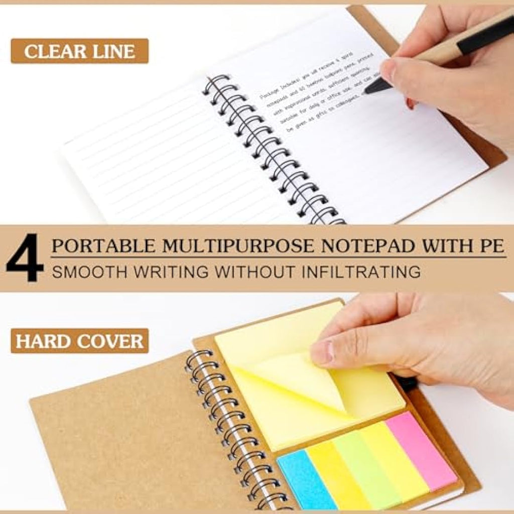 Spiral Notebook Set | 42 Bulk Pocket Journals with Pens