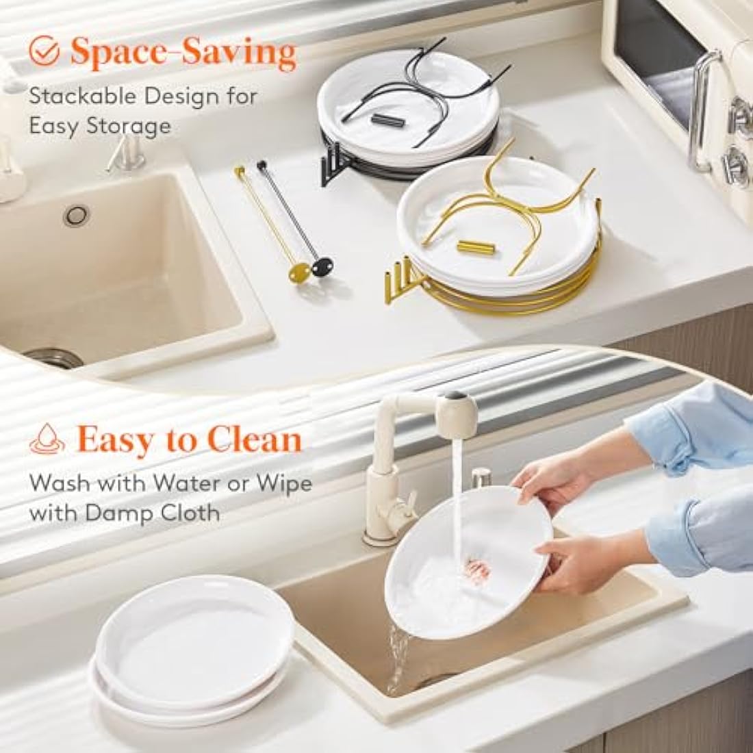 Lifewit 3 Tier Serving Tray | Round Plastic Dessert Display Stand