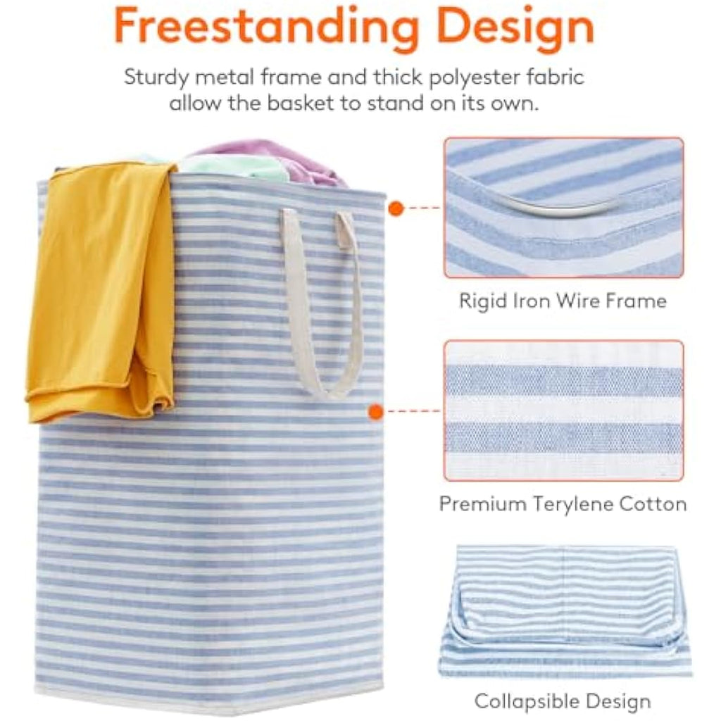 Lifewit 80L Large Laundry Basket | Foldable Waterproof Hamper – 2 Pack