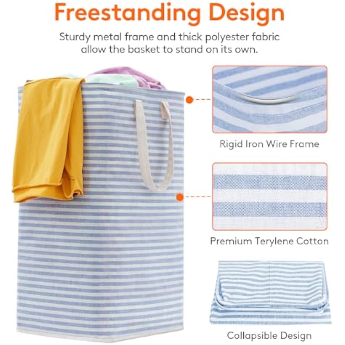 Lifewit 80L Large Laundry Basket | Foldable Waterproof Hamper – 2 Pack