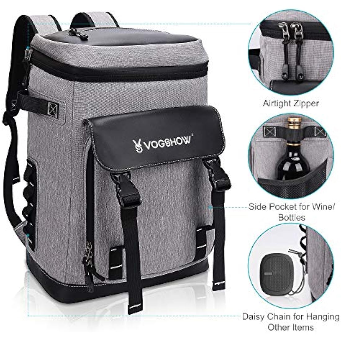 Vogshow 30L Insulated Cooler Backpack | Leakproof Waterproof Picnic Bag