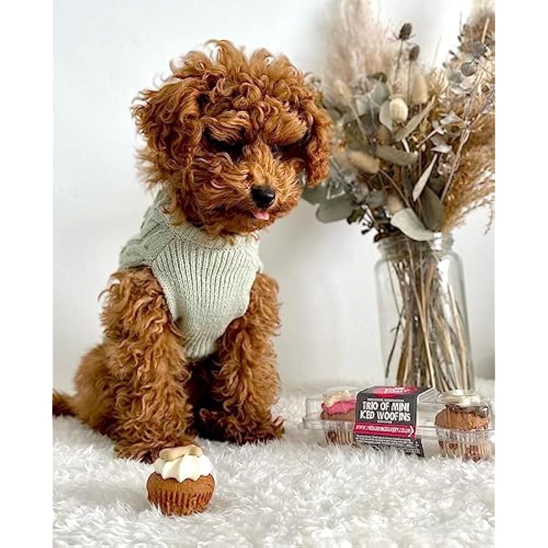 The Barking Bakery Trio of Mini Iced Woofins – Gourmet Dog Cupcakes