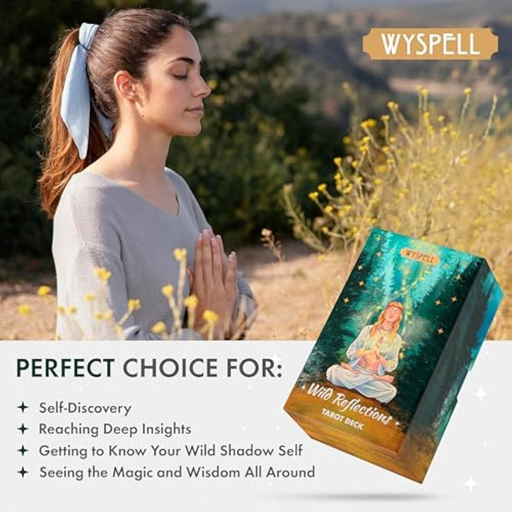 Wyspell Wild Reflections Tarot Deck with Guidebook and Gold Edges
