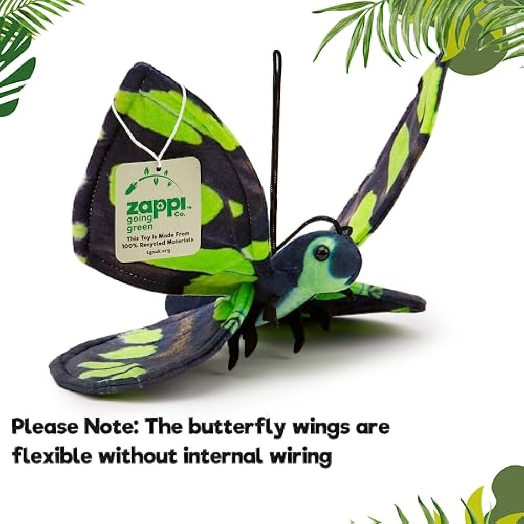 Zappi Co Malachite Butterfly Plush – 100% Recycled Stuffed Animal Toy