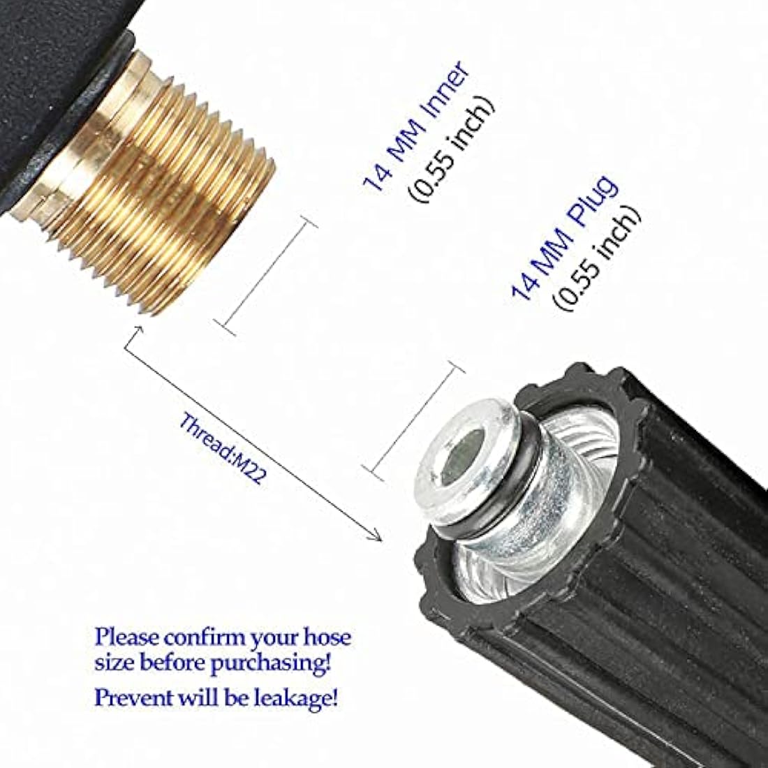 YUET High Pressure Washer Gun | 4350 PSI Short Power Gun with 5 Nozzles