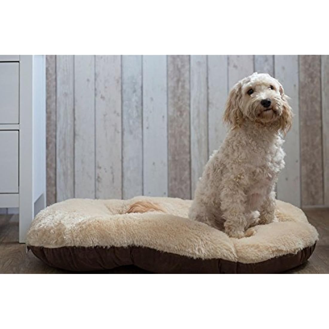 Gor Pets Nordic Oval Dog Bed Cushion – Washable Brown Mat, 40-inch