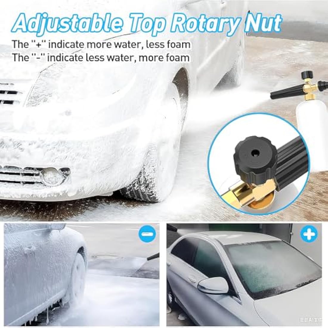 Snow Foam Lance for Karcher K Series - 1L Adjustable Cannon