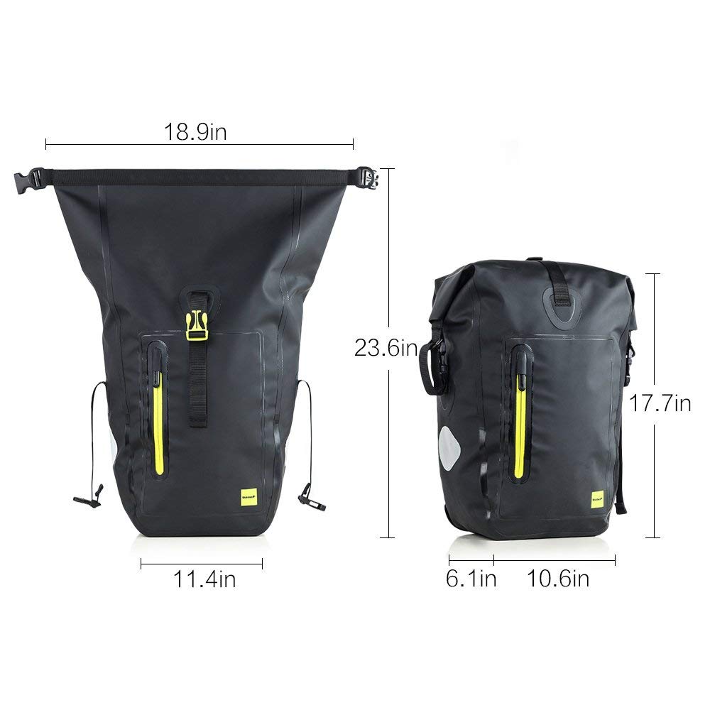 Rhinowalk 25L Waterproof Bike Pannier Bag | Rear Rack Shoulder Bag