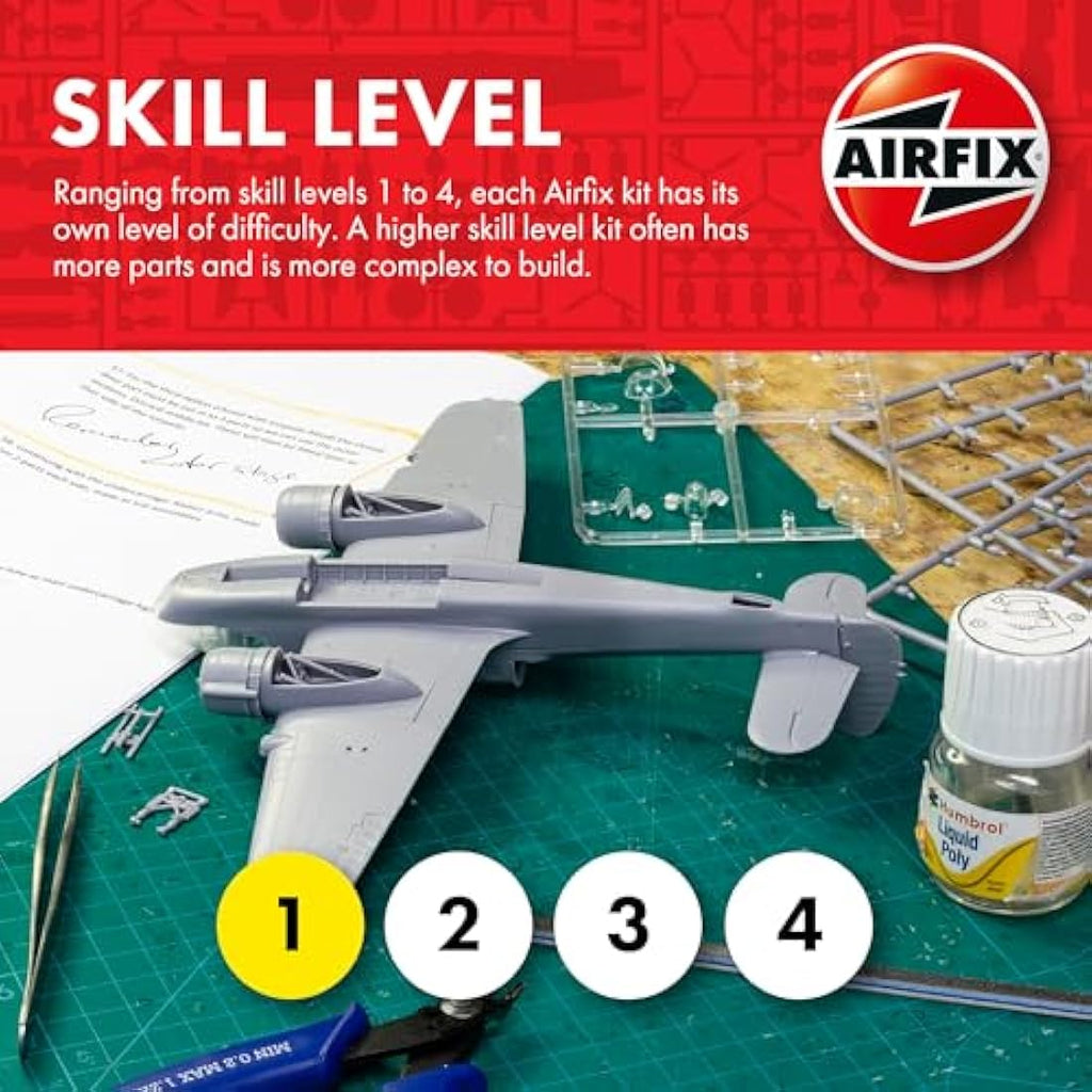 Airfix North American P-51D Mustang Model Plane Kit – 1:72 Scale