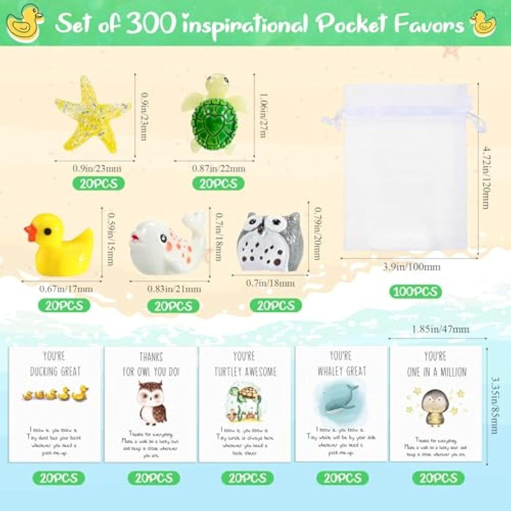 Jolof Store 100 Set Employee Appreciation Gifts – Animal Pun Resin Favors