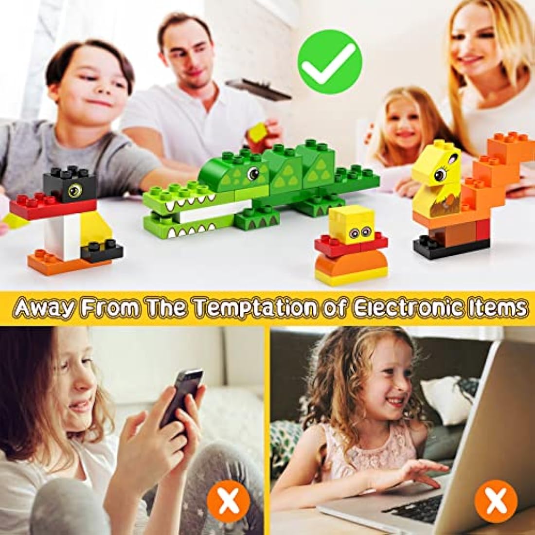 burgkidz Big Building Blocks - 135 Piece Toddler Construction Toy Set