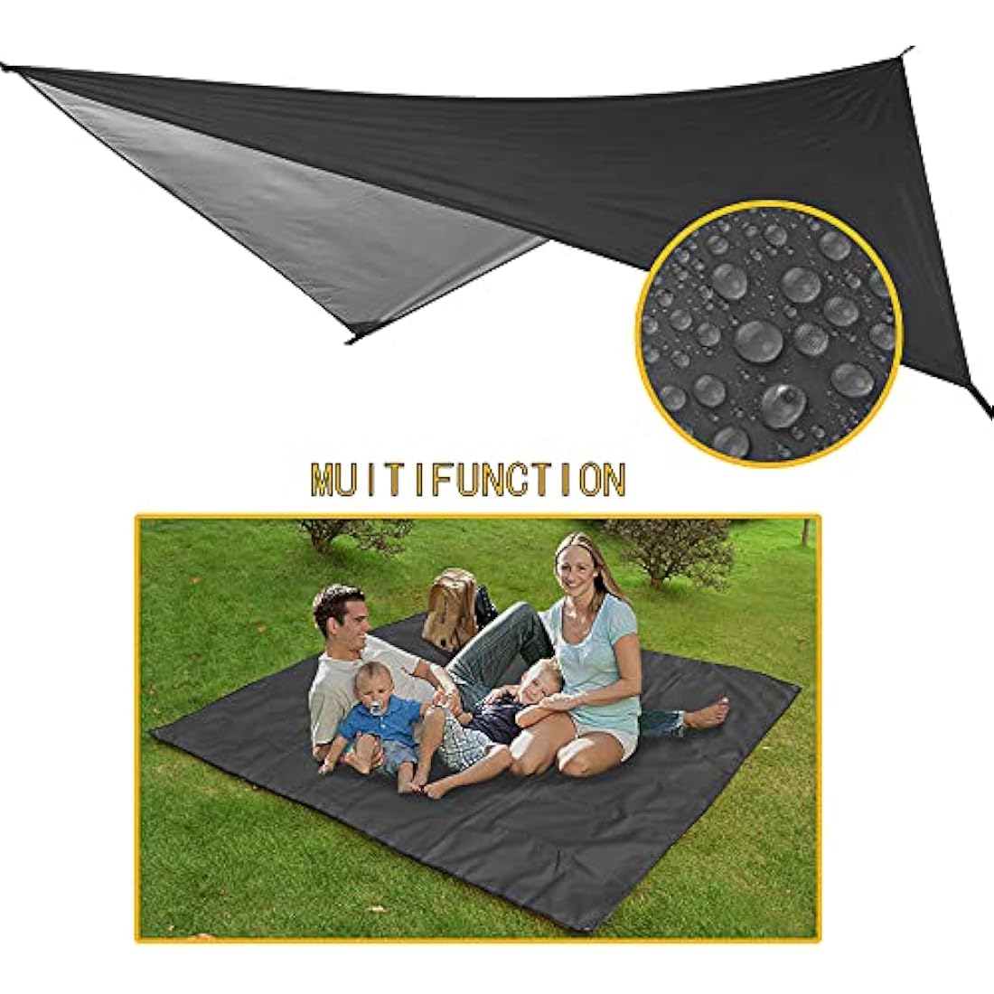 Camping Hammock Set with Mosquito Net and Rainfly