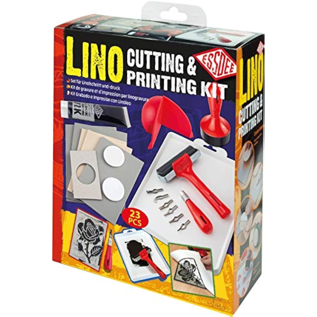 Essdee Lino Cutting & Printing Kit - 23 Piece Block Printmaking Set