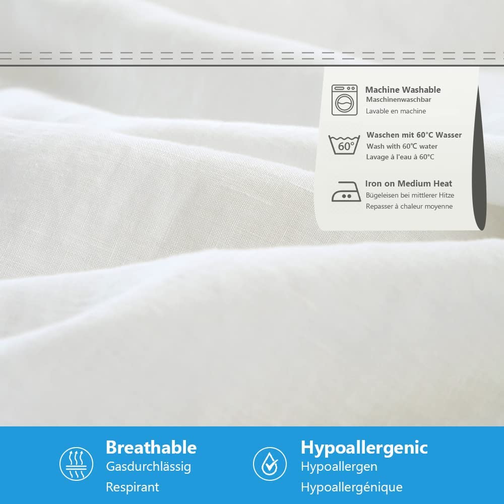 Simple&Opulence 100% Pure Linen Fitted Sheet | 35cm Deep Pocket - King