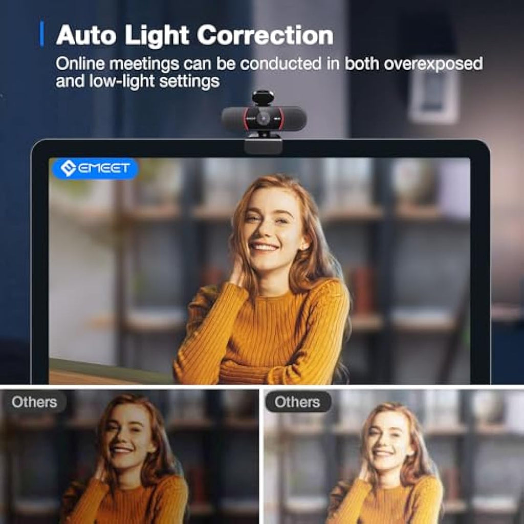 EMEET C960 4K Webcam – UHD Sony Sensor with TOF Auto Focus & Dual Mics