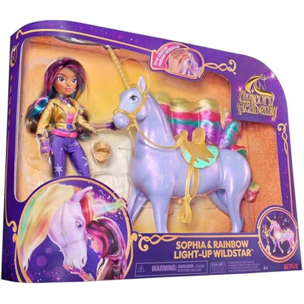 Unicorn Academy Sophia & Wildstar Interactive Light-up Toy Set