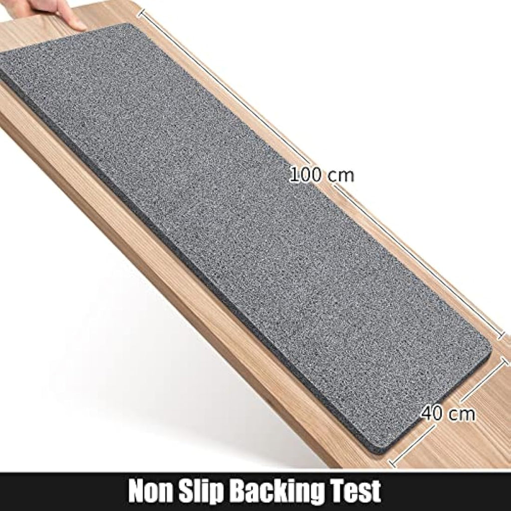 Loofah Shower Mat – Non-Slip Quick-Drying PVC Bath Mat, Grey