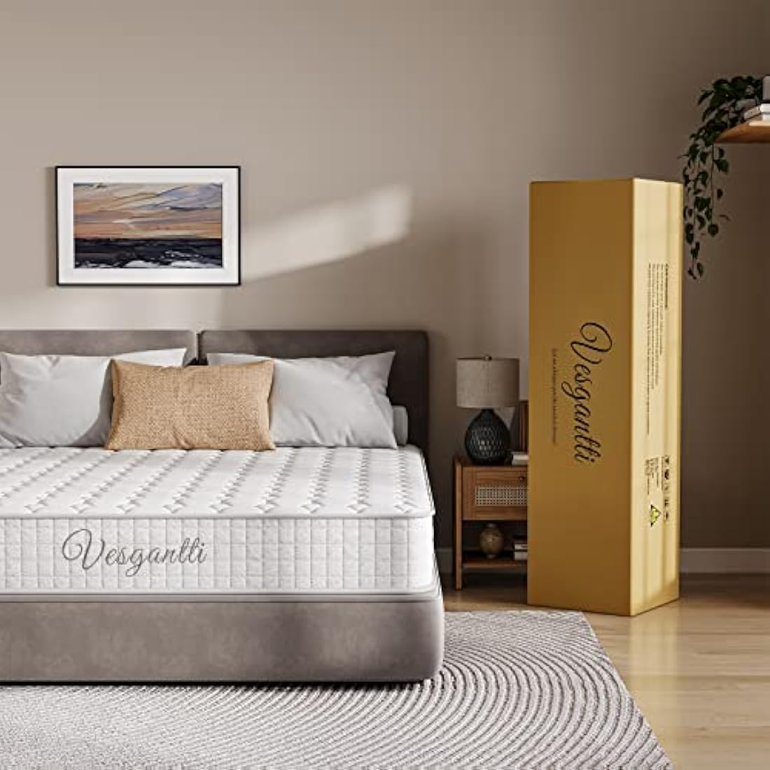 Vesgantti 3FT Single Hybrid Mattress | 10 Inch Memory Foam & Pocket Spring