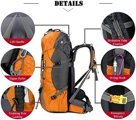 60L Waterproof Hiking Backpack – Lightweight Camping Rucksack
