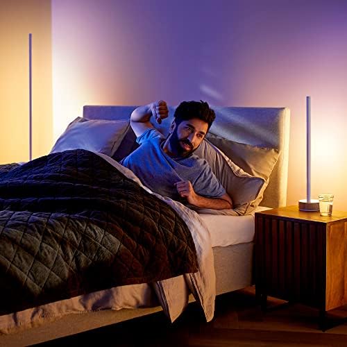 Philips Hue Gradient Signe Smart Table Light – Oak Finish LED Lamp