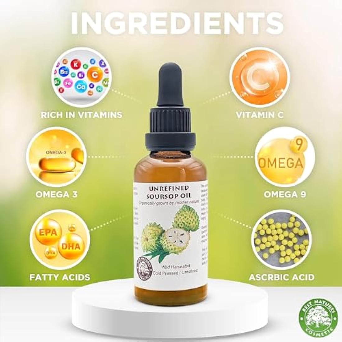 Organic Soursop Oil – Cold Pressed Virgin Graviola, 4 fl oz