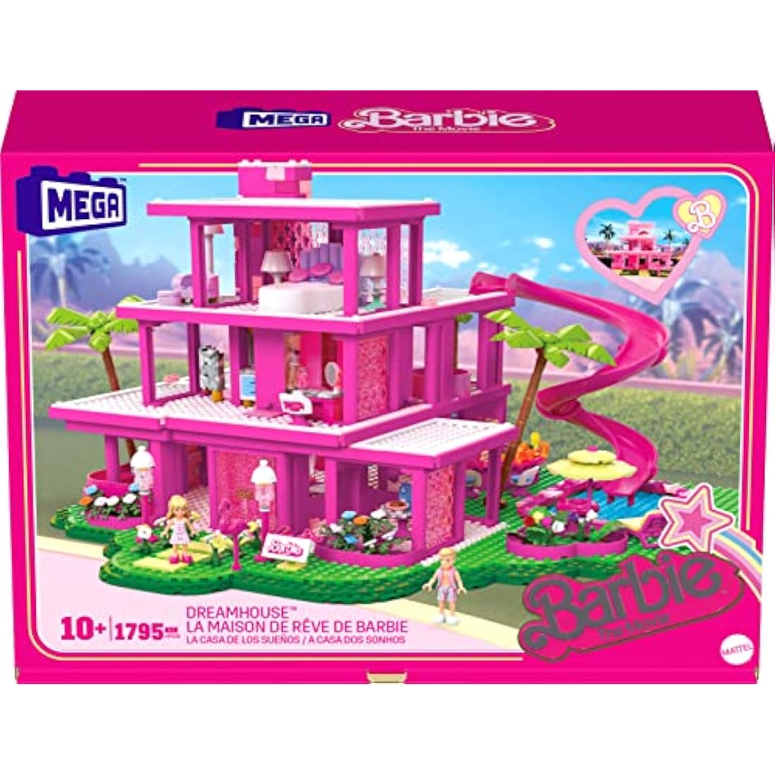 MEGA Barbie The Movie DreamHouse Replica Building Set - 1795 Pieces