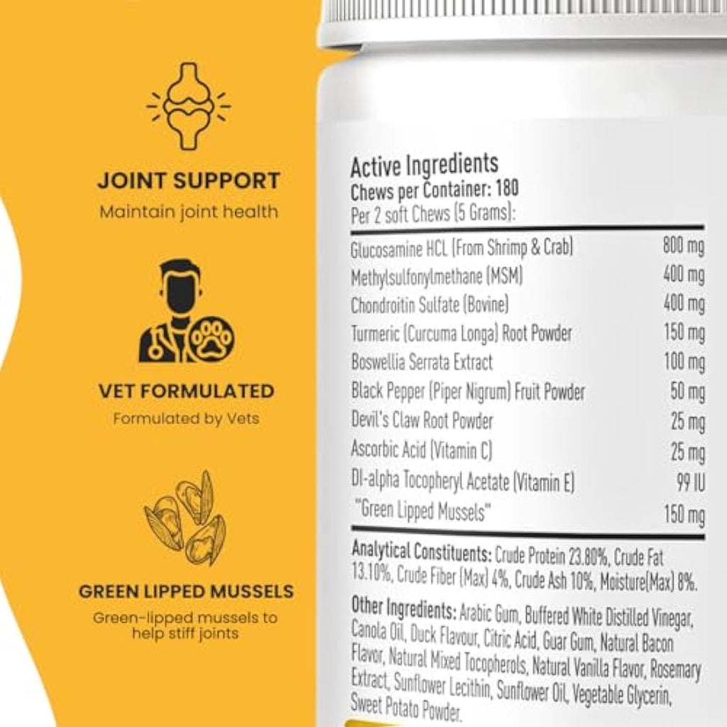 iKarmel Dog Joint Support Chews - Glucosamine & Green Lipped Mussel - 270ct