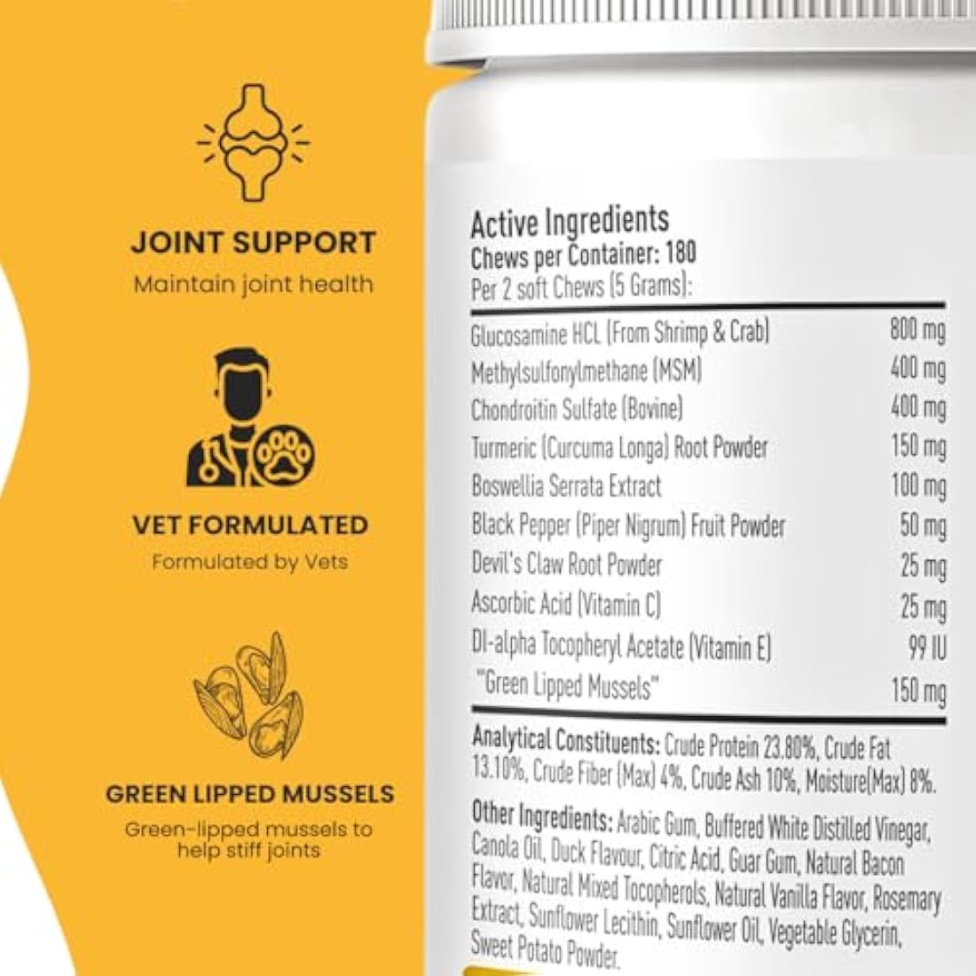 iKarmel Dog Joint Support Chews - Glucosamine & Green Lipped Mussel - 270ct