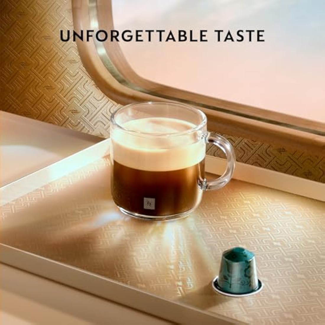 DeLonghi Inissia Nespresso Espresso Machine - Vanilla Cream EN 80 CW