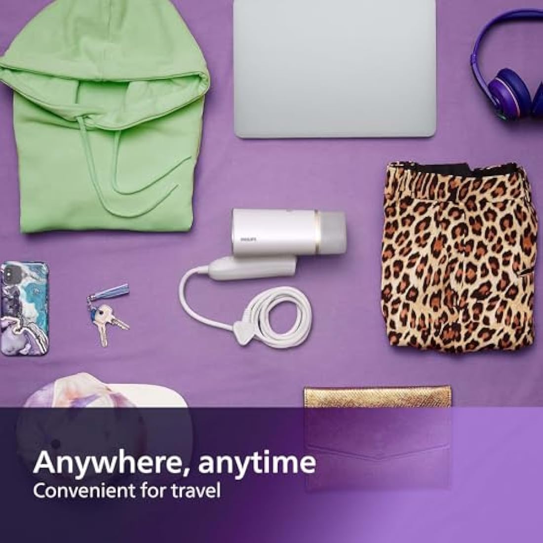 Philips 3000 Series Handheld Steamer | 1000W Foldable Travel Iron