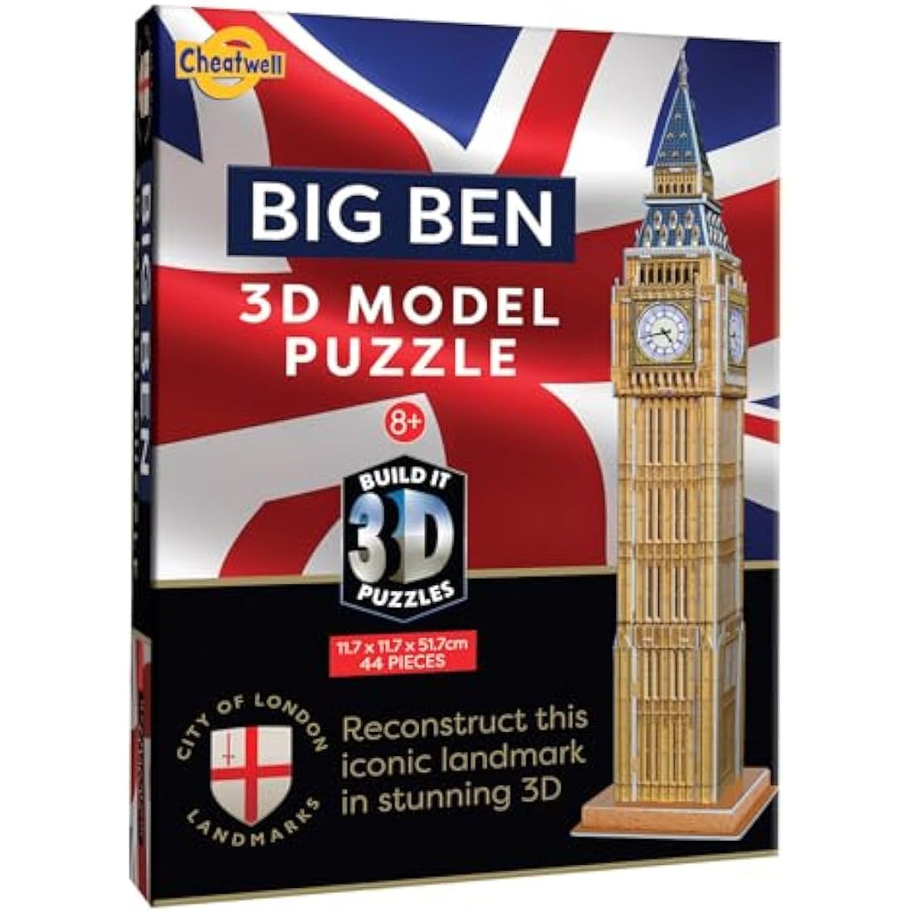 Cheatwell Games Yorkie 3D Puzzle Model Kit – 44 Piece Landmark Set