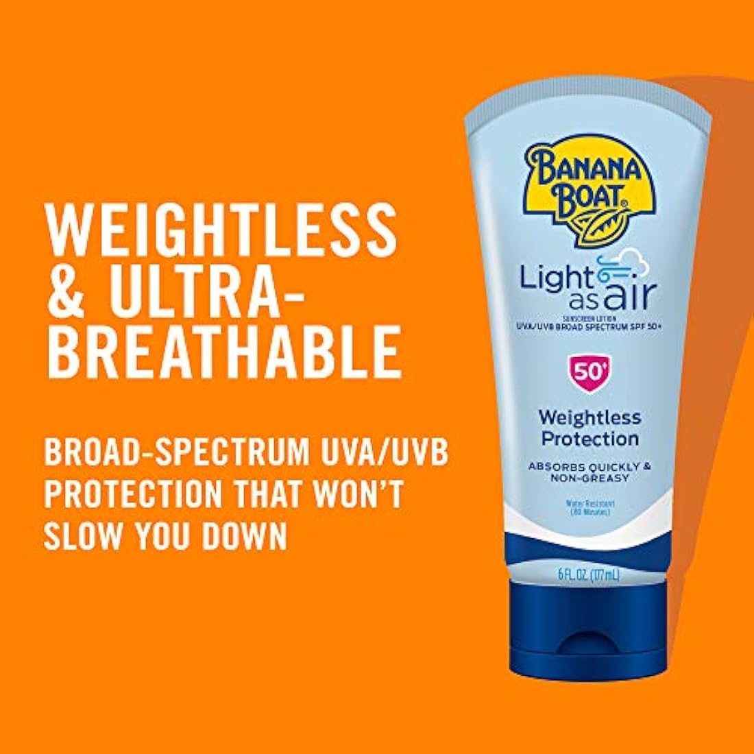 Banana Boat Light As Air SPF 50 Sunscreen Lotion, 6oz Twin Pack | 2ct