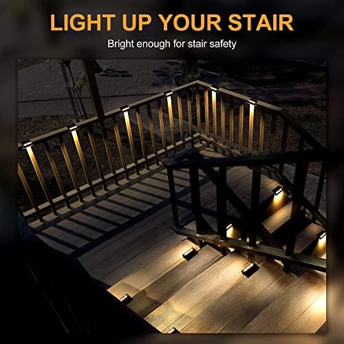 Solpex Solar Step Lights 16 Pack | IP65 Waterproof LED Fence Deck Lights