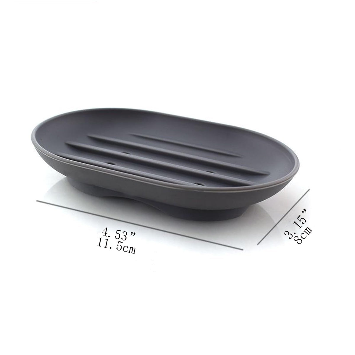 Lansonee 2PCS Silicone Soap Dish, Anti-Slip & Self-Draining Soap Holder, Flexible & Portable Shower Box, Soft & Durable for Kitchen