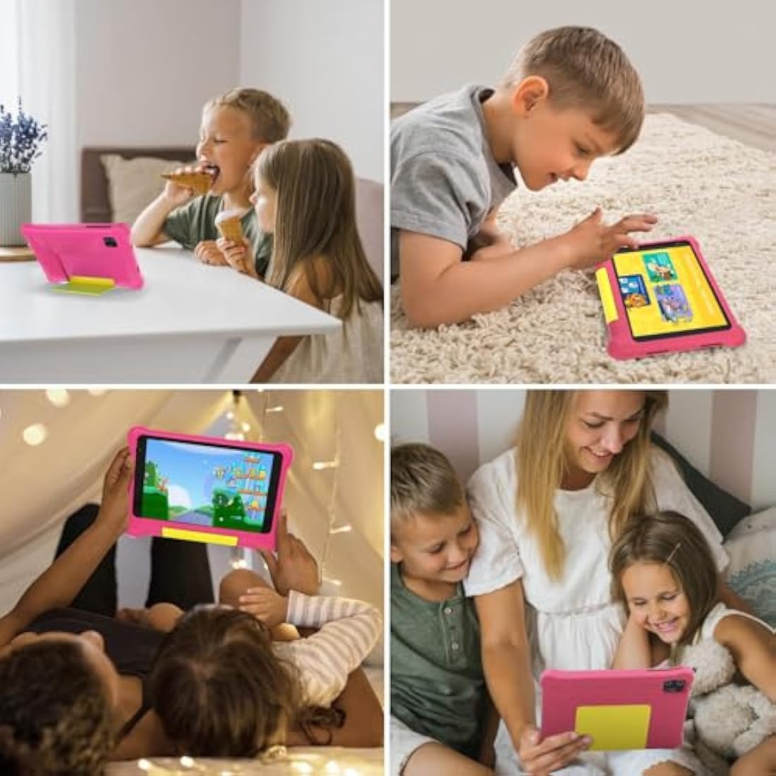 Ainmel 7 Inch Kids Tablet - Android 13, 5GB RAM, Parental Control (Pink)