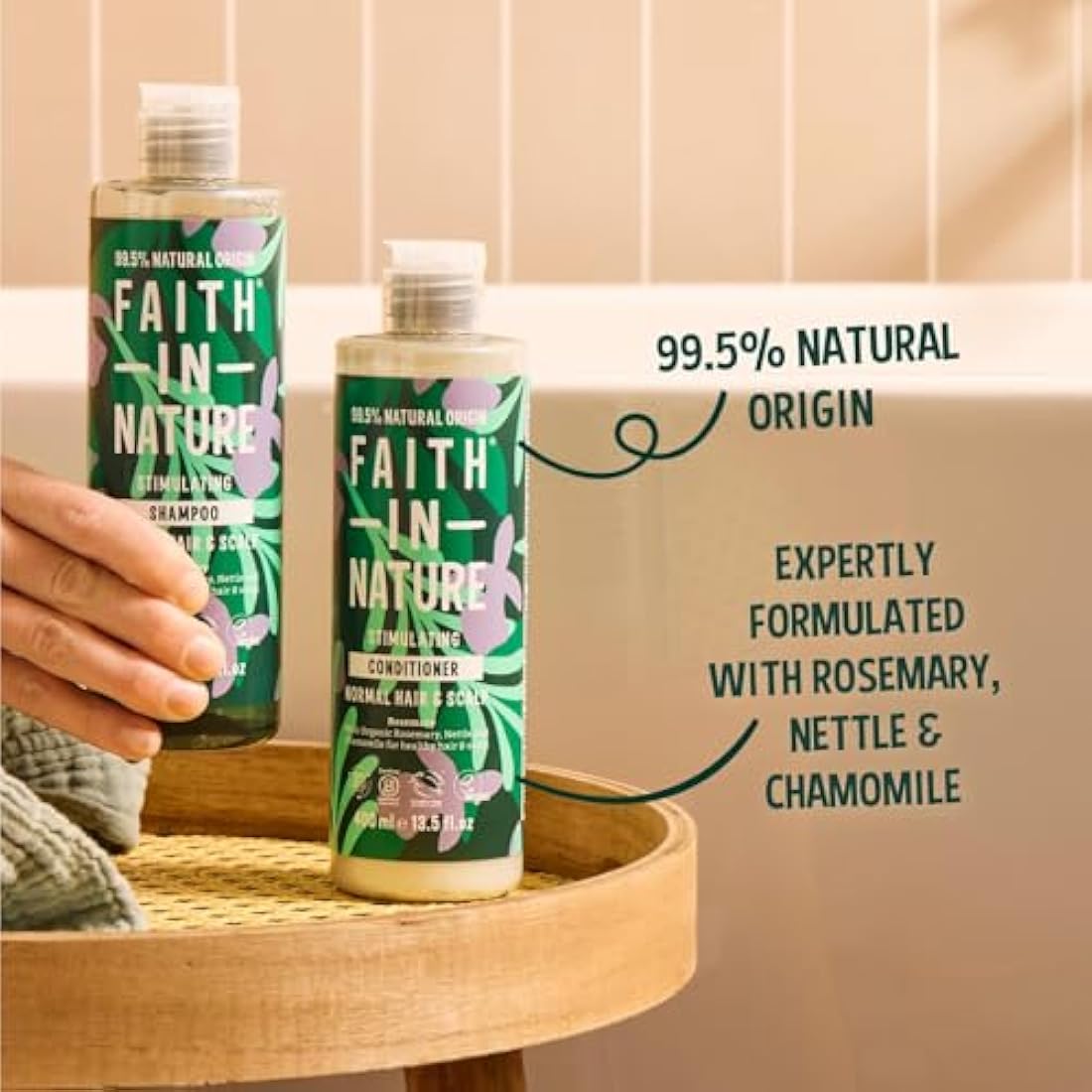 Faith In Nature Rosemary Conditioner – Natural Stimulating Vegan, 400ml