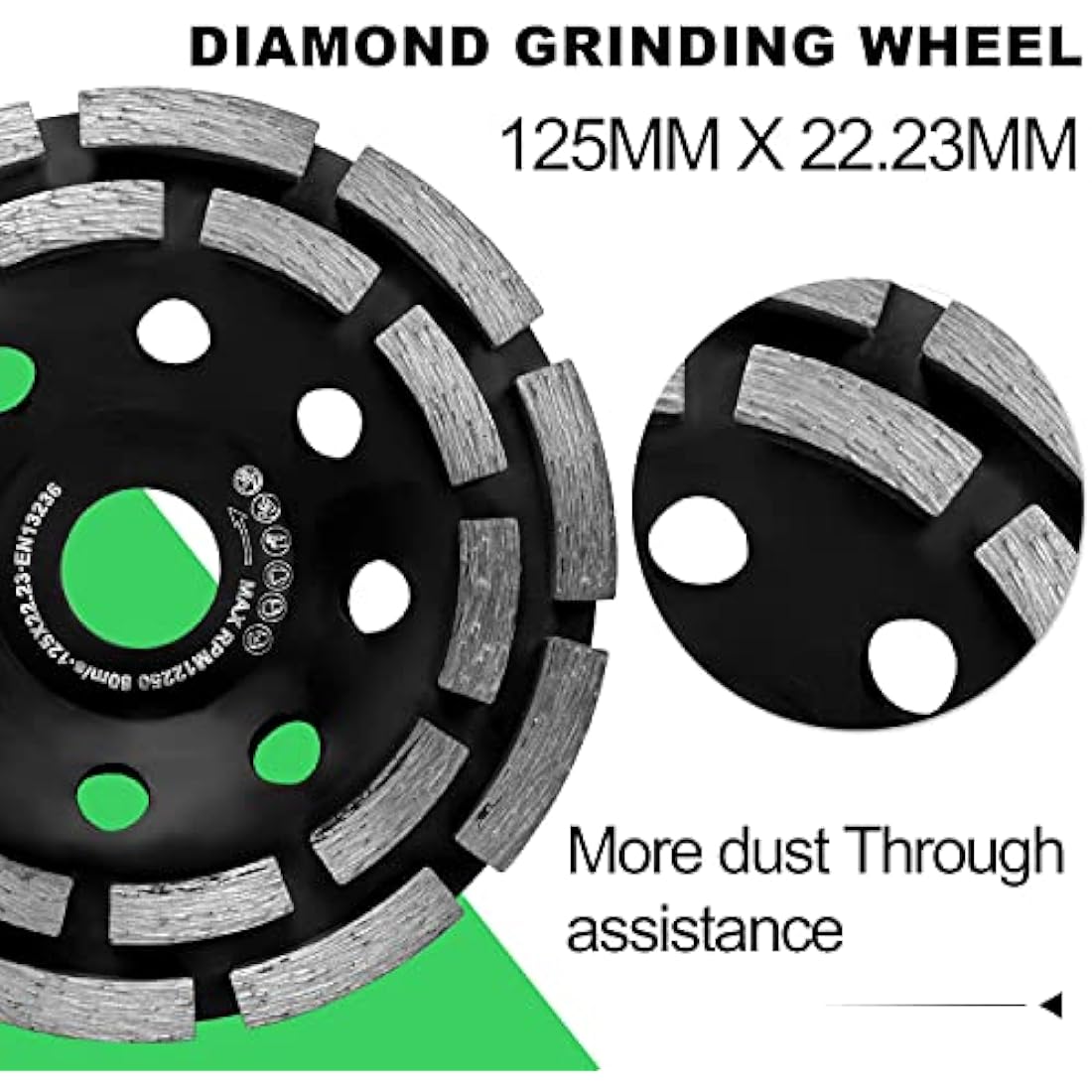 Diment Power 5" Angle Grinder Dust Shroud & Diamond Cup Wheel Kit