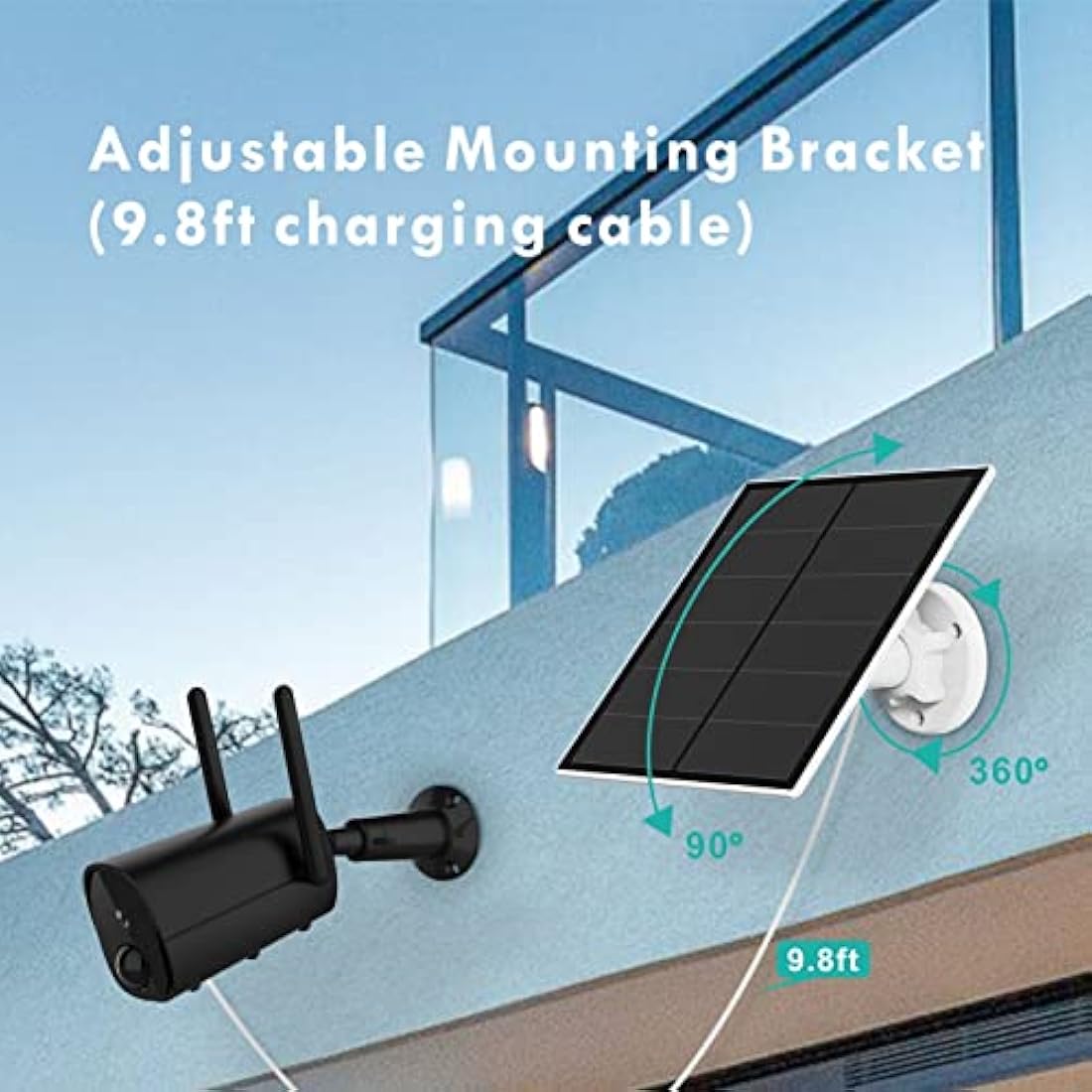 Jolof Store 5W Solar Panel for Security Camera | USB-C & Micro USB