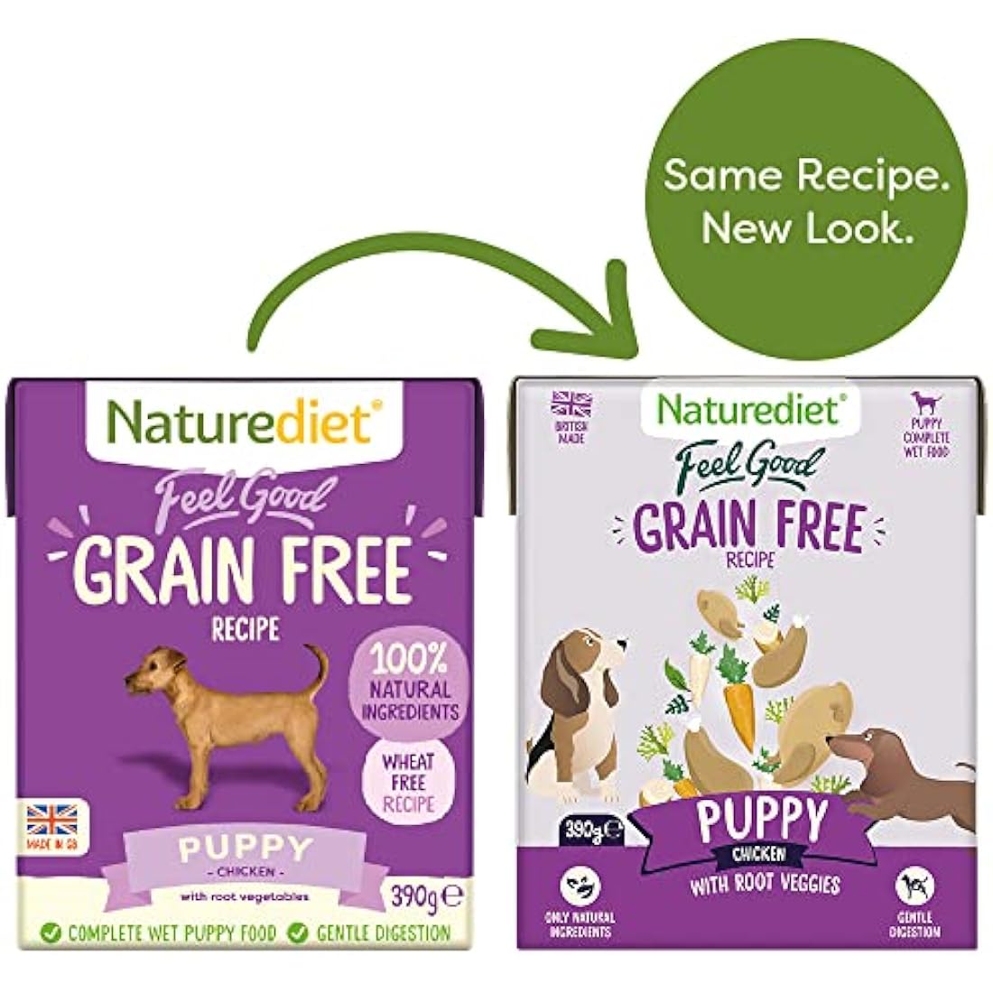 Naturediet Grain Free Wet Puppy Food - Chicken & Veg - 18 x 390g