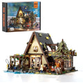 FUNWHOLE A-Frame Cabin Building Bricks Set with LED Lights - 2061 PCS