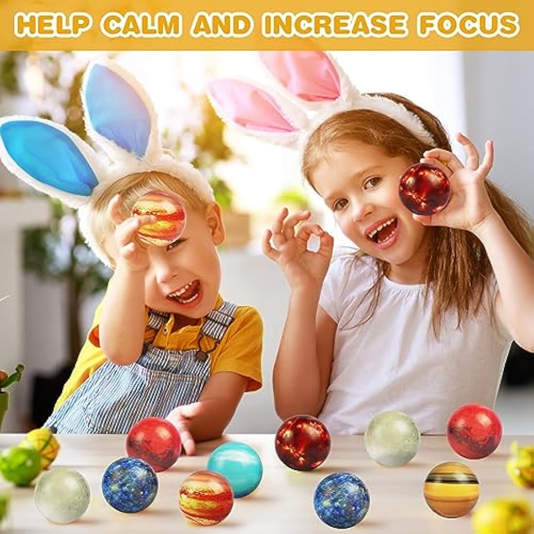 Squeeze Stress Balls – 12pc Planet Sensory Fidget Toys