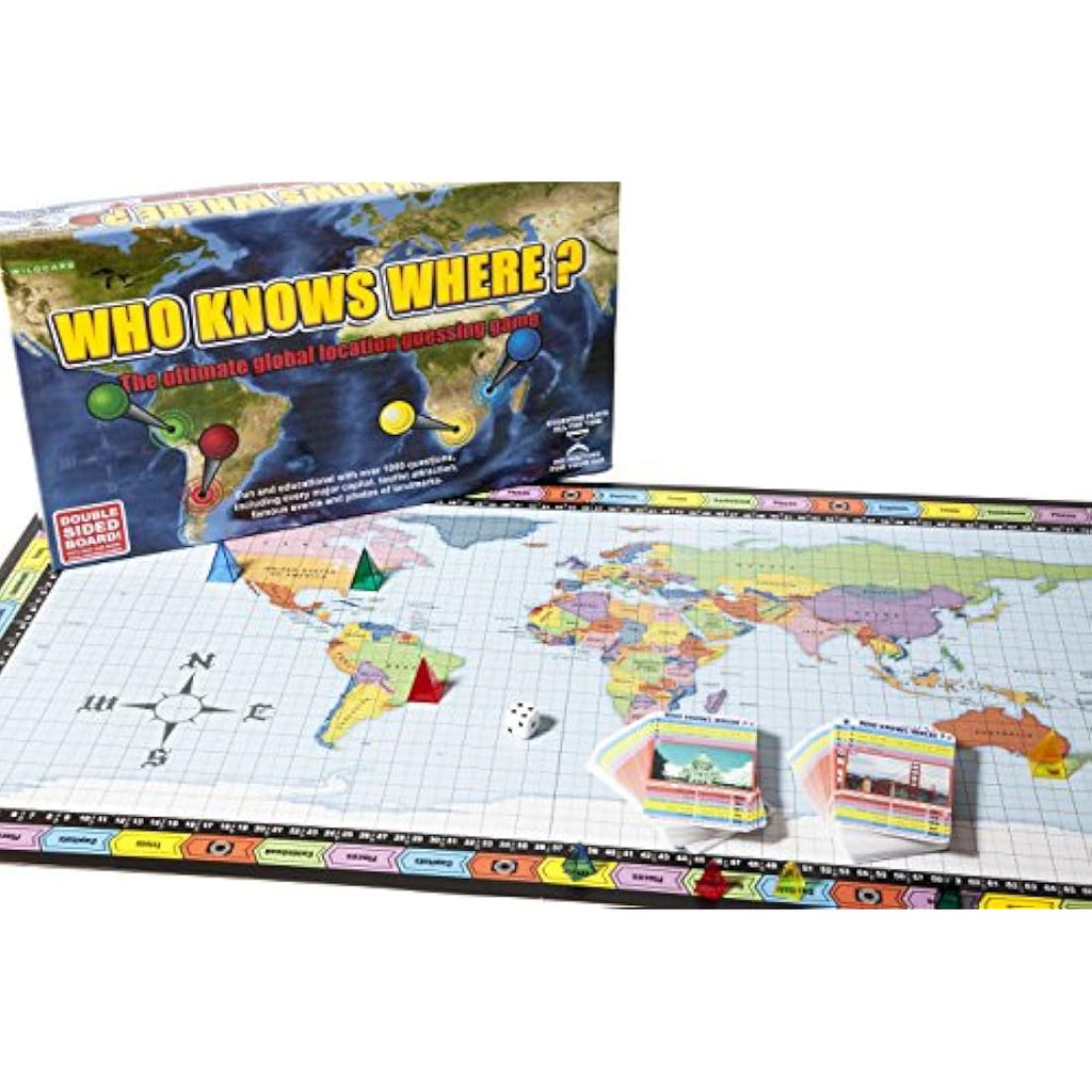 Who Knows Where? Geography Board Game | Wild Card Games Family Trivia