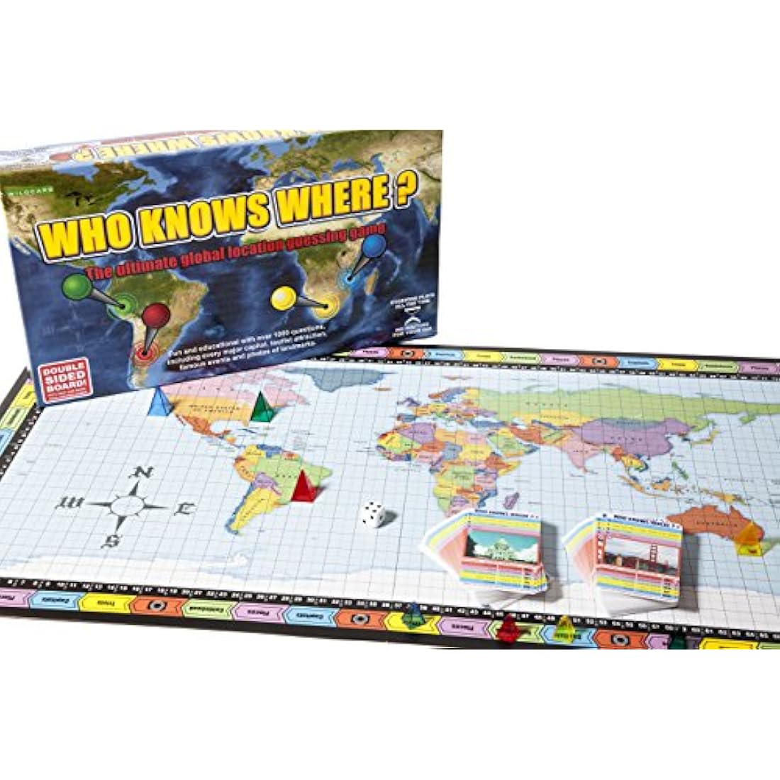 Who Knows Where? Geography Board Game | Wild Card Games Family Trivia