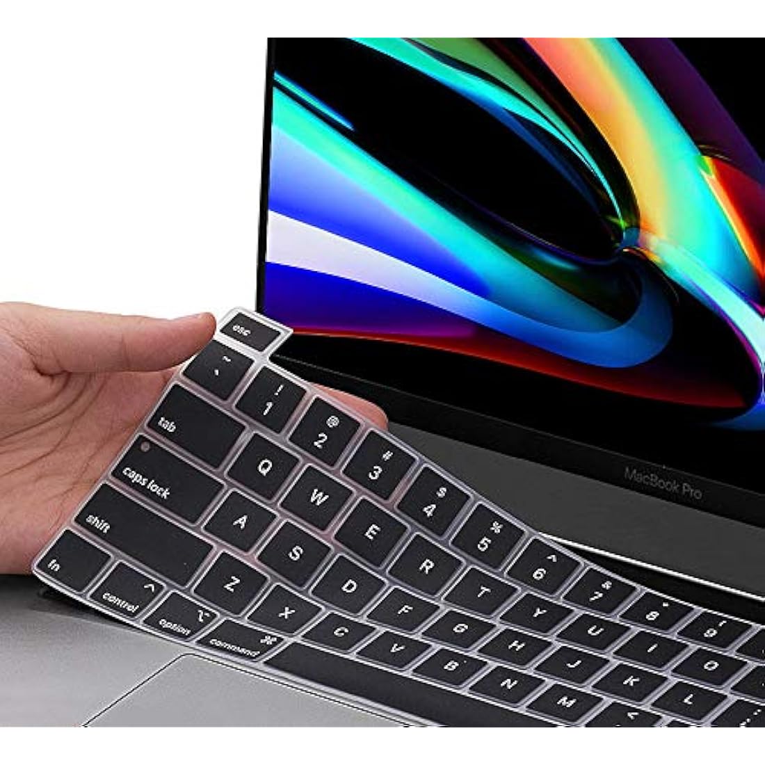 Silicone Keyboard Cover for MacBook Pro 13 & 16 Inch – Black