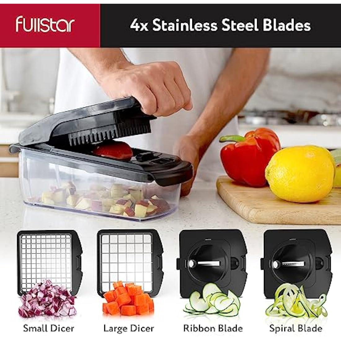 11-in-1 Vegetable Chopper | Stainless Steel Food Dicer