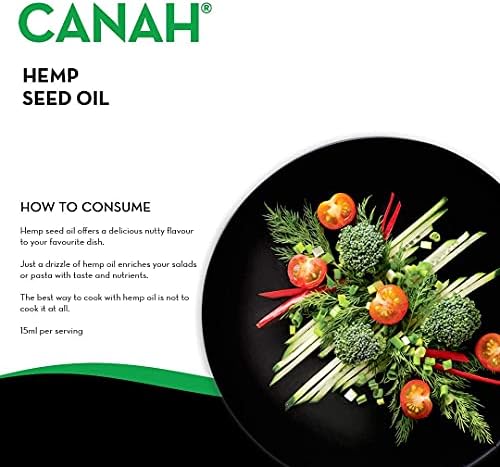 Canah Organic Hemp Seed Oil – 500ml Cold Pressed Unrefined Vegan