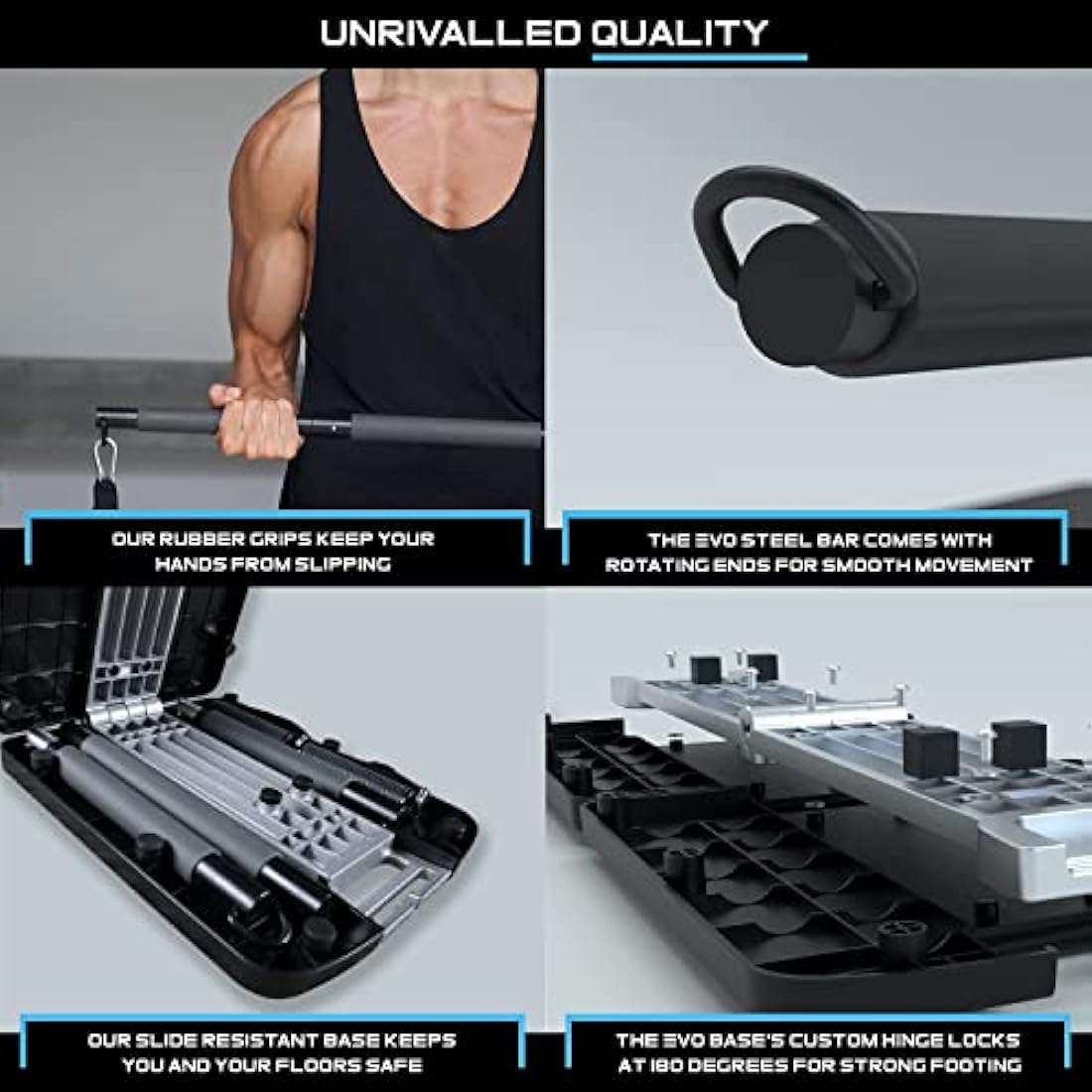EVO Gym Tragbares All-in-One Krafttrainingsgerät mit Widerstandsbändern