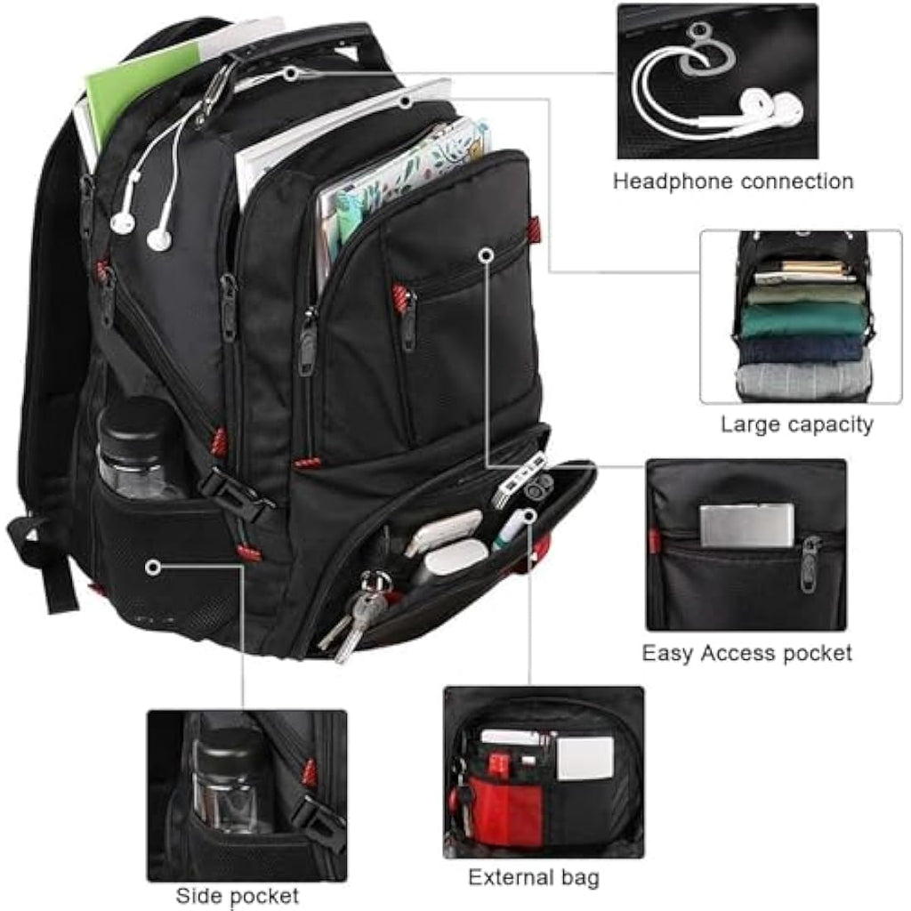MATEIN 17.3 Inch Travel Laptop Backpack | 50L TSA Anti-Theft School Bag